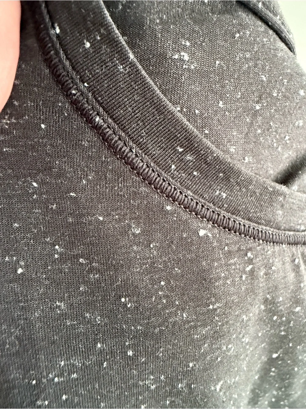 Lululemon Part Ways Tee Black Speckles and Open Back - Maybe size 8 No Tag W3BWJ